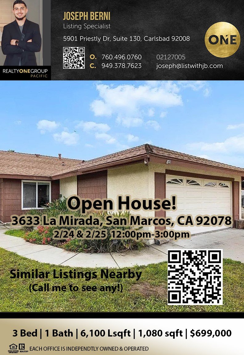 San Marcos Open House Flyer