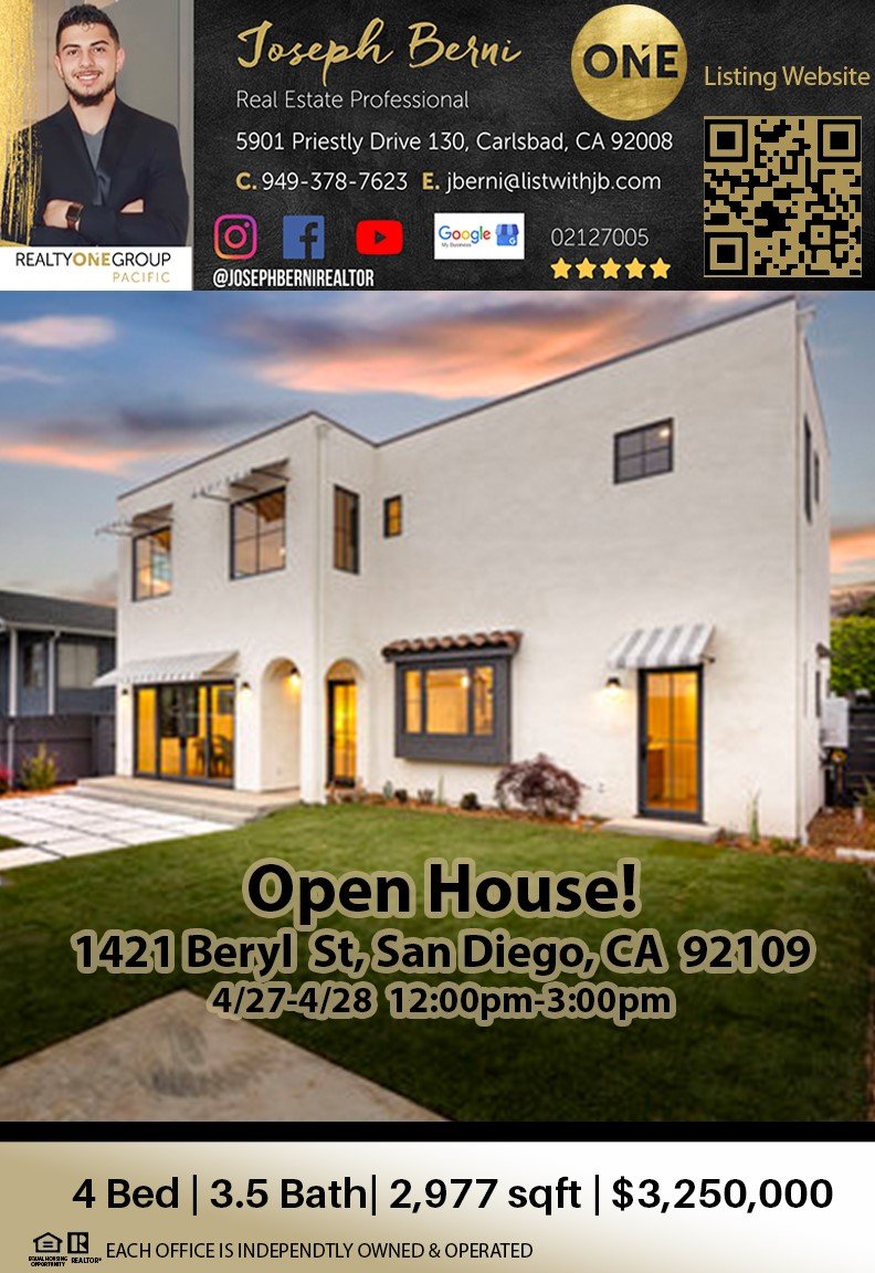 San Diego Open House Flyer